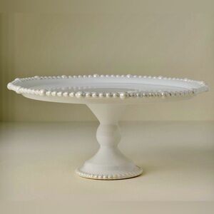 ANTHROPOLOGIE Perla Stoneware Cake Stand NEW